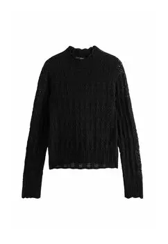 Джемпер REGULAR FIT POINTELLE STITCH Next, черный