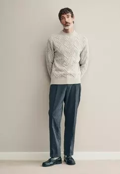 Джемпер REGULAR FIT SIGNATURE CABLE CREW Next, бежевый