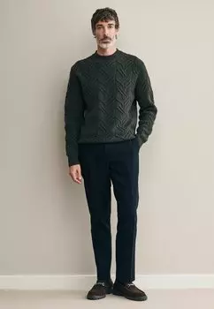 Джемпер REGULAR FIT SIGNATURE CABLE CREW Next, зеленый