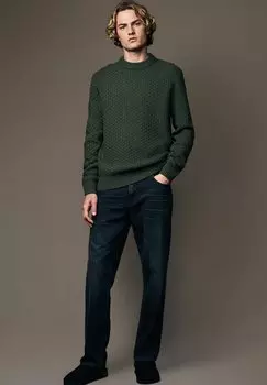 Джемпер REGULAR FIT TEXTURED CREW Next, зеленый