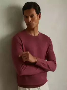 Джемпер Reiss Wessex Wool Crew, цвет cherry/pink