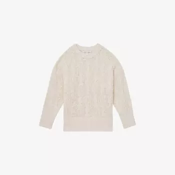 Джемпер Reiss x les 100 ciels Oakley вязаный с фактурой букле, белый