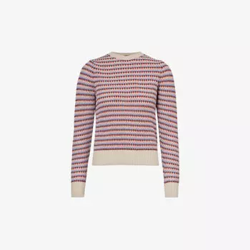 Джемпер Revere из смесового хлопка с узором Weekend Max Mara, цвет sand
