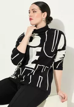 Джемпер RHINESTONE DETAIL TURTLENECK Ulla Popken, черный