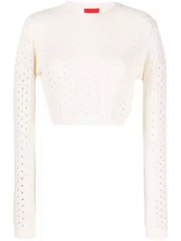 Джемпер Ria в технике кроше Cashmere In Love, белый