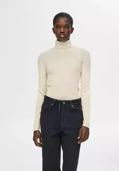 Джемпер ROLLKRAGEN Selected Femme, бежевый