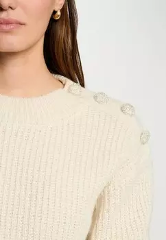Джемпер ROUND NECK AND BUTTONS Morgan, бежевый