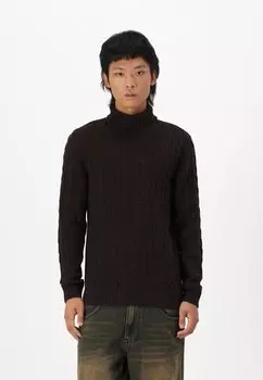 Джемпер RYAN STRUCTURE ROLL NECK Selected Homme, темно-коричневый