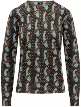 Джемпер с абстрактным принтом ETRO, синий