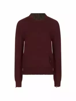 Джемпер с эффектом многослойности Maison Margiela, бордовый