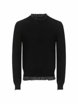 Джемпер с эффектом многослойности Maison Margiela, черный