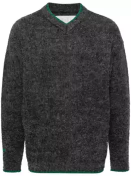 Джемпер с эффектом потертости ERL, серый