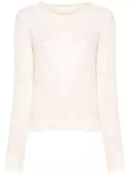 Джемпер с эффектом потертости Uma Wang, бежевый