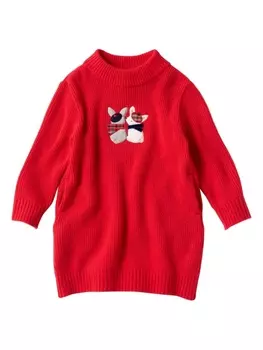 Джемпер с аппликацией Familiar, красный