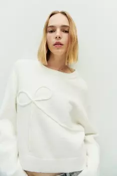 Джемпер с аппликацией H&M, бежевый
