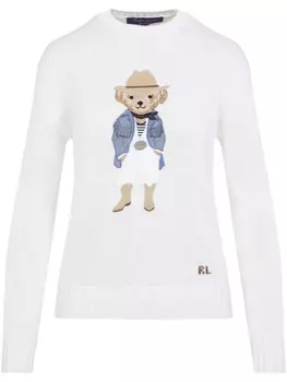 Джемпер с аппликацией Polo Bear от Ralph Lauren Collection, нейтральный