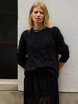 Джемпер с блестящей строчкой lumi Baukjen, черный