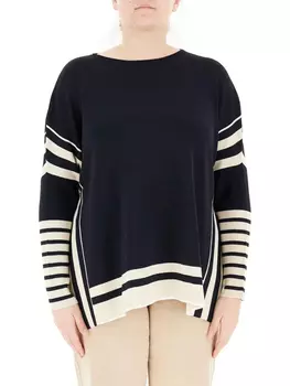 Джемпер с цветными блоками ELENA MIRO`, черный