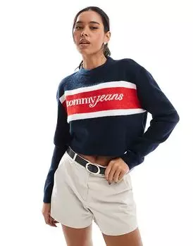 Джемпер с цветными блоками и шерстью в разноцветном исполнении Tommy Jeans