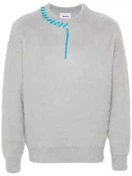 Джемпер с декоративной строчкой «Бонсай» Bonsai, серый