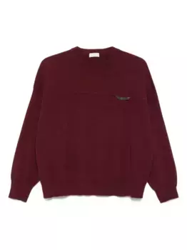 Джемпер с декором Monili Brunello Cucinelli, красный