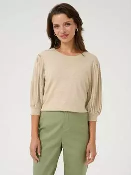 Джемпер с длинным рукавом до локтя KAFFE, цвет Feather Gray Melange