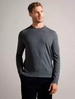 Джемпер с длинными рукавами и круглым вырезом Carnby Ted Baker, древесный уголь