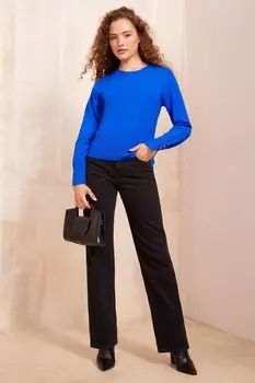 Джемпер с длинными рукавами и круглым вырезом Friends Like These, синий