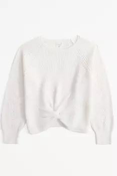 Джемпер с длинными рукавами и перекрученной передней частью Abercrombie & Fitch, серый