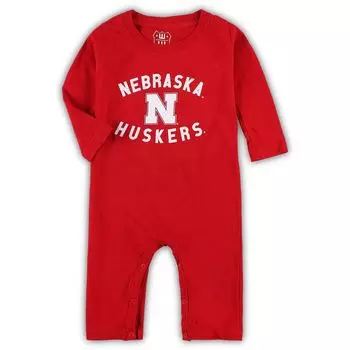 Джемпер с длинными рукавами Infant Wes & Willy Scarlet Nebraska Huskers Core Unbranded
