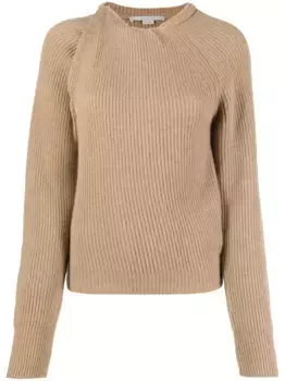 Джемпер с драпировкой STELLA MCCARTNEY, коричневый