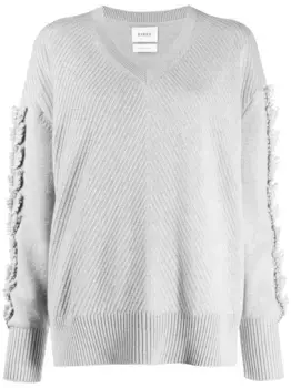 Джемпер с фактурными вставками на рукавах Barrie, зеленый