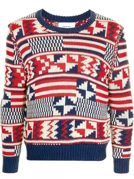 Джемпер с геометричным принтом Ports V, белый