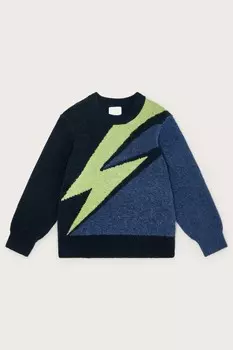Джемпер с интарсией в виде молнии Monsoon, синий