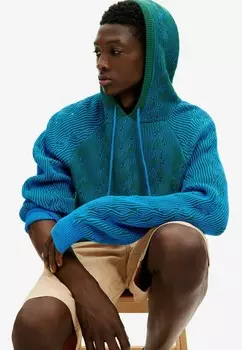 Джемпер с капюшоном Desigual, синий