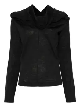 Джемпер с капюшоном и длинными рукавами MM6 Maison Margiela, черный