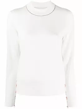 Джемпер с контрастной отделкой Maison Margiela, бежевый