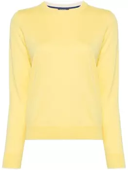 Джемпер с контрастной отделкой N.Peal, желтый