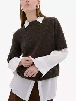 Джемпер с коротким рукавом из смесовой шерсти тэмми MY ESSENTIAL WARDROBE, цвет Delicioso Melange