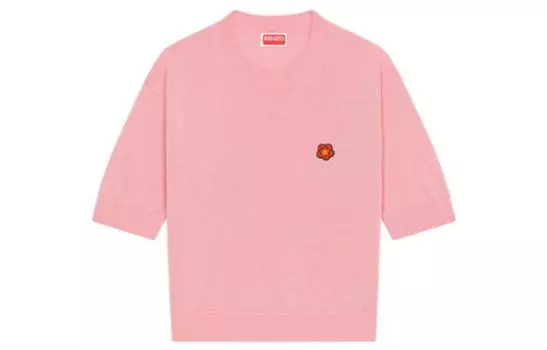 Джемпер с короткими рукавами и цветочным принтом Boke Flower Crest KENZO, Begonia Color