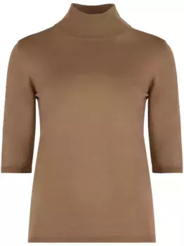 Джемпер с короткими рукавами MAX MARA, коричневый