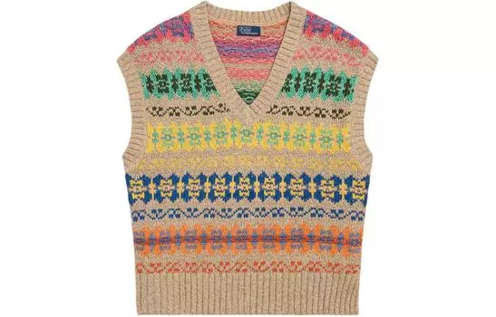 Джемпер с короткими рукавами в стиле фэр-айл Polo Ralph Lauren, мультиколор