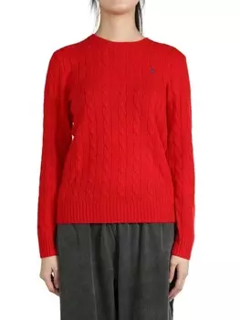 Джемпер с косой вязкой Polo Ralph Lauren, красный