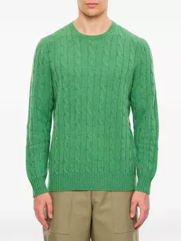 Джемпер с косой вязкой Polo Ralph Lauren, зеленый