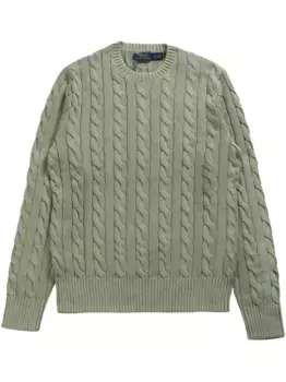 Джемпер с косой вязкой POLO RALPH LAUREN, зеленый