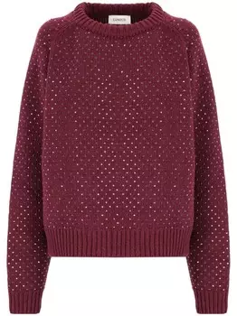Джемпер с кристаллами Laneus, красный