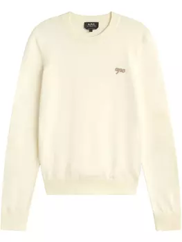 Джемпер с круглым вырезом A.P.C., белый