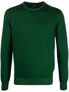 Джемпер с круглым вырезом Dell'oglio, зеленый
