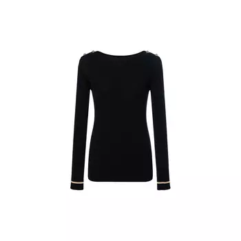 Джемпер с круглым вырезом и длинными рукавами MaxMara, черный