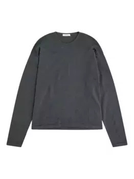 Джемпер с круглым вырезом и длинными рукавами LEMAIRE, серый